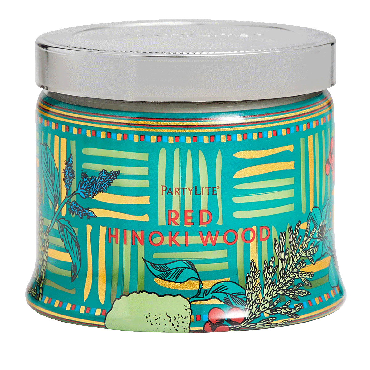 Red Hinoki Wood 3-Wick Jar Candle - PartyLite US